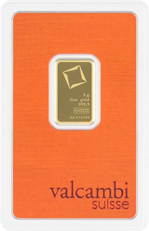 5 Grams Gold Bar | Valcambi