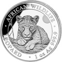 Somalia African Wildlife Leopard 1oz Silver Coin 2025