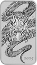 Dragon rectangular 1oz silver coin 2025