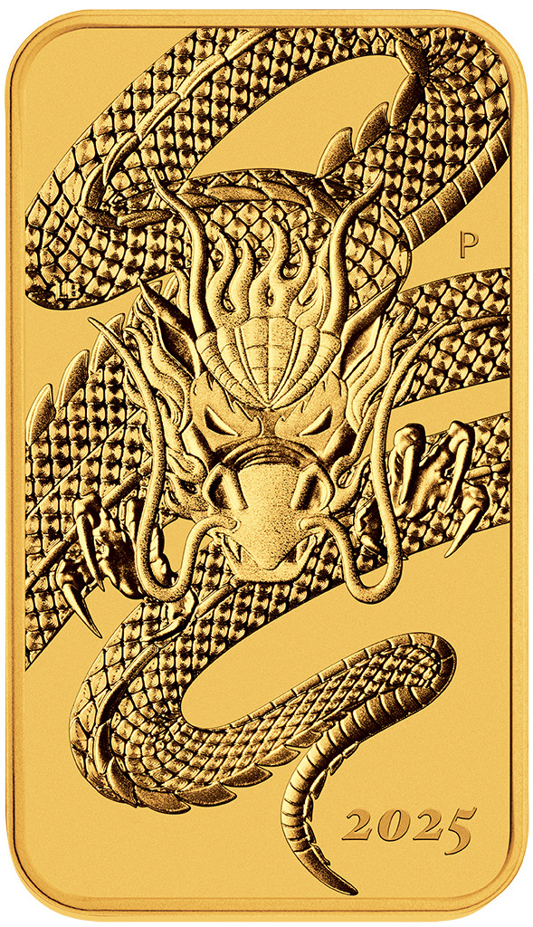 Dragon 1oz Goldcoin rectangular 2025