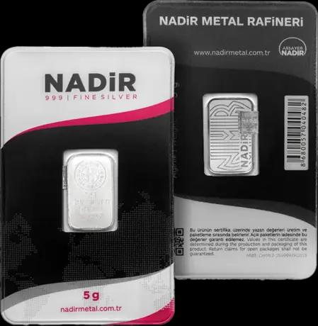 5 Gram Silver Bar | Nadir Metal Refinery