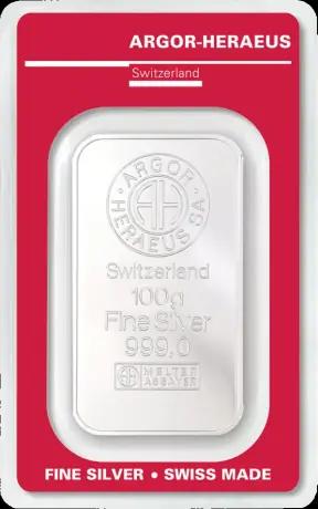 100g Silver Bar Argor Heraeus