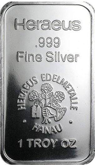 1oz Silver Bar Heraeus