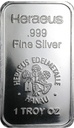 1oz Silver Bar Heraeus