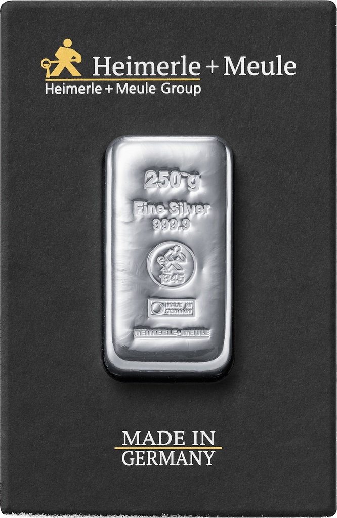 250 gram Silver Bar | Heimerle + Meule - cast