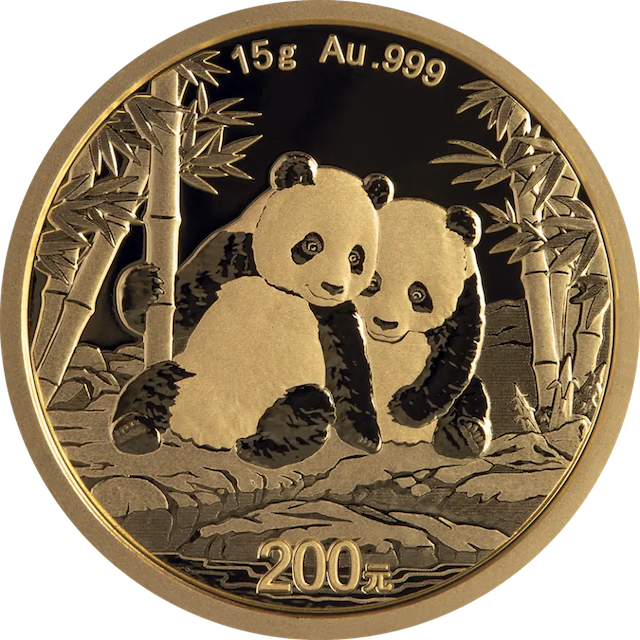 China Panda 15g Gold Coin 2026