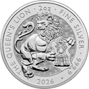 Tudor Beasts Queen's Lion 2oz Silver Coin 2026 | margin scheme