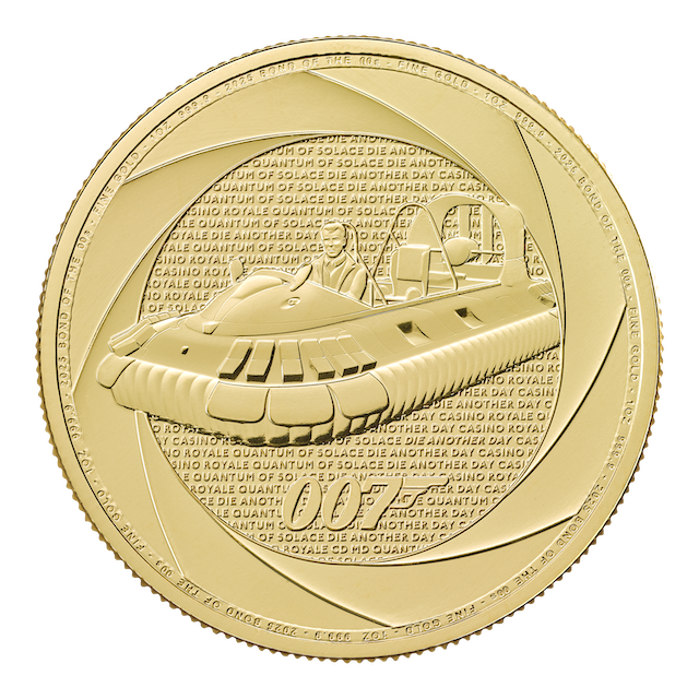 James Bond Six Decades of 007 - Bond of the 2000s "Hovercraft“- 1oz Gold Coin 2025