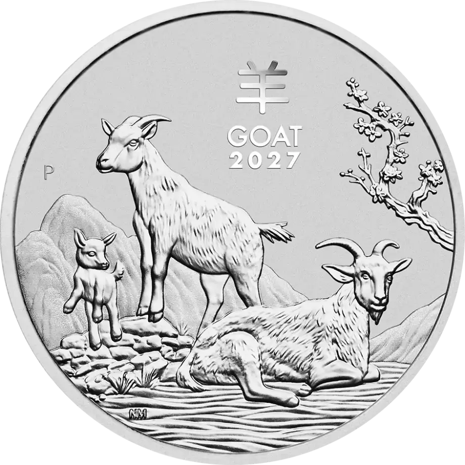 Lunar III Goat 1/2oz Silver Coin 2027 | margin scheme
