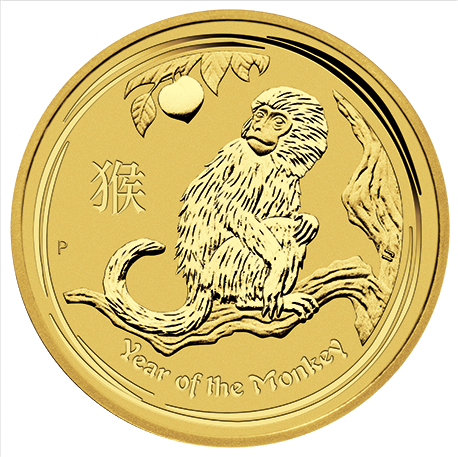 Lunar Monkey 1/20oz Gold Coin 2016