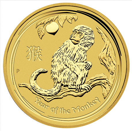 Lunar Monkey 2oz Gold Coin 2016