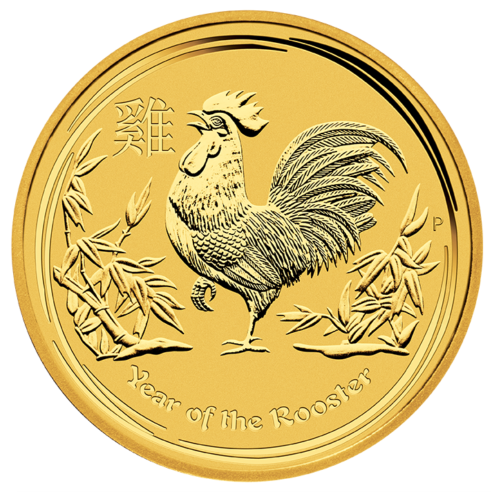 Lunar II Rooster 1/10oz Gold Coin 2017