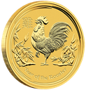 Lunar II Rooster 1/4oz Gold Coin 2017