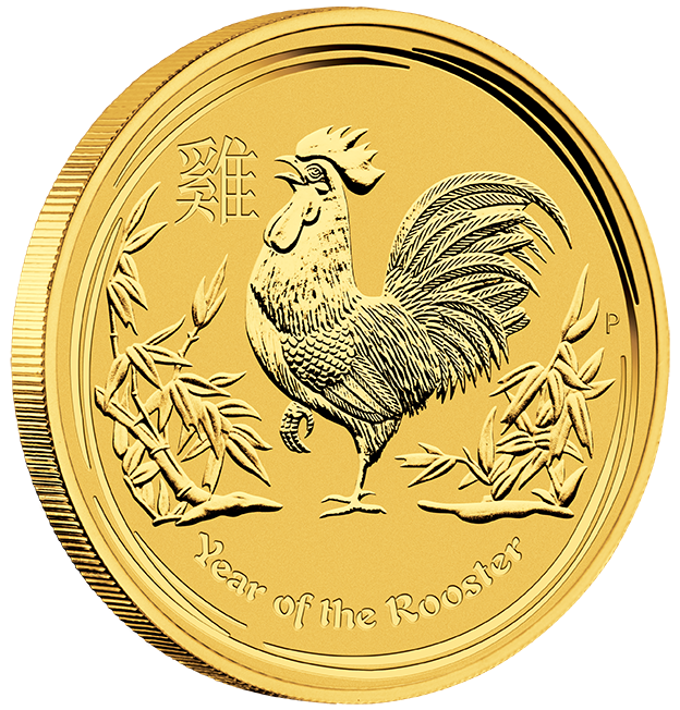 Lunar II Rooster 1/2oz Gold Coin 2017