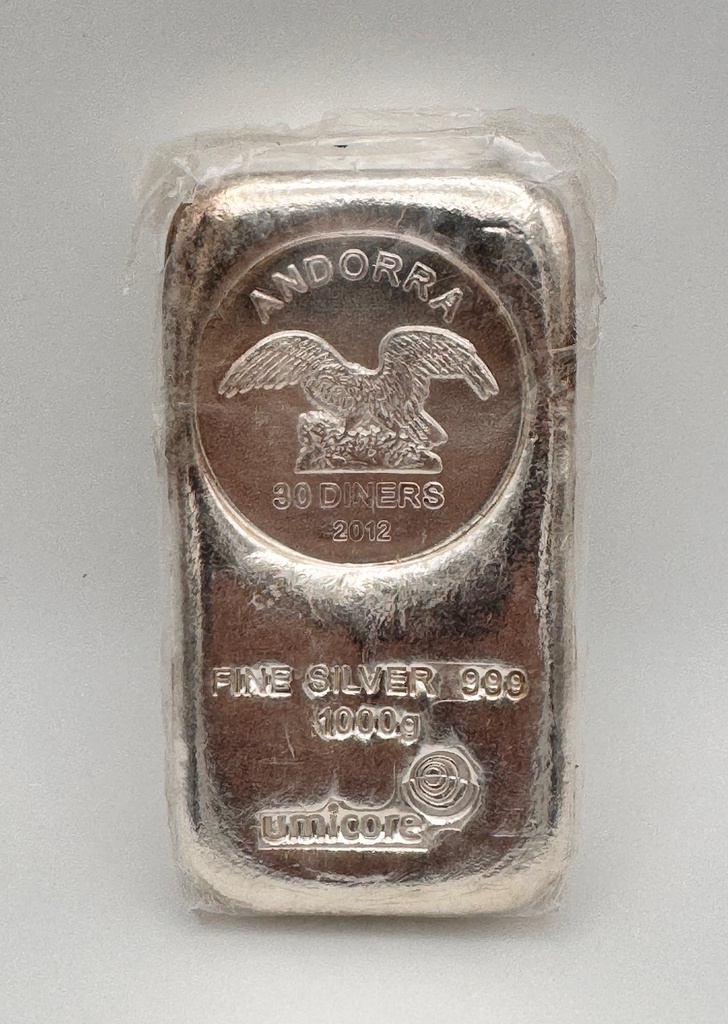 Umicore Andorra Coin Bar 1kg | margin scheme