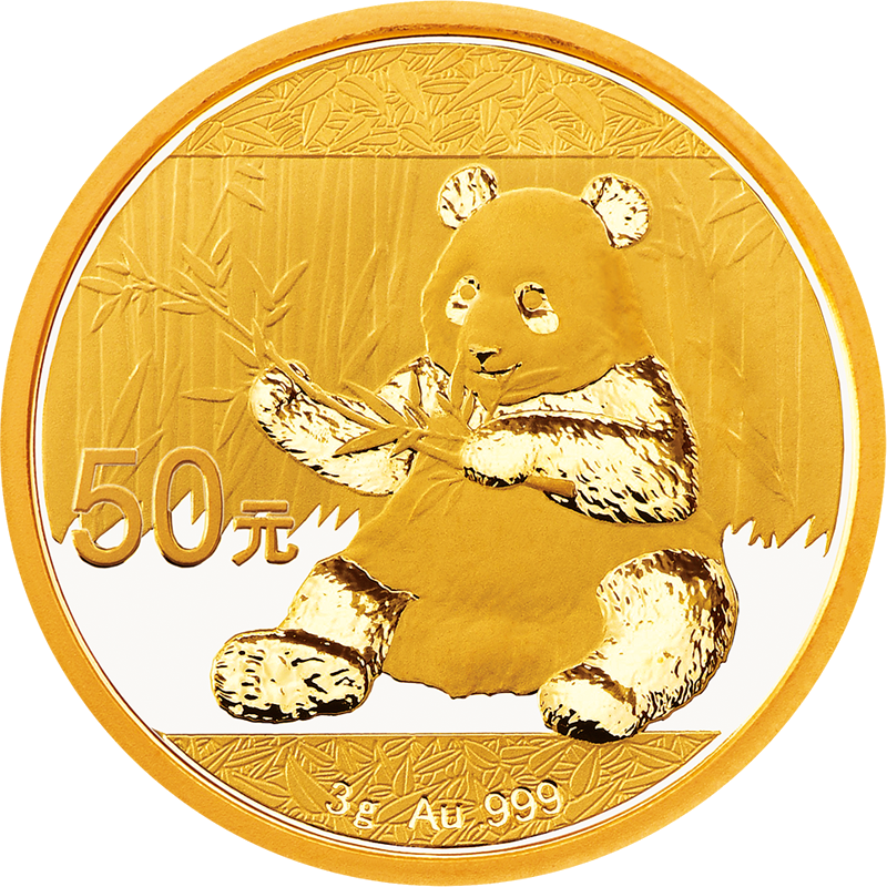 China Panda 30g Gold Coin 2017