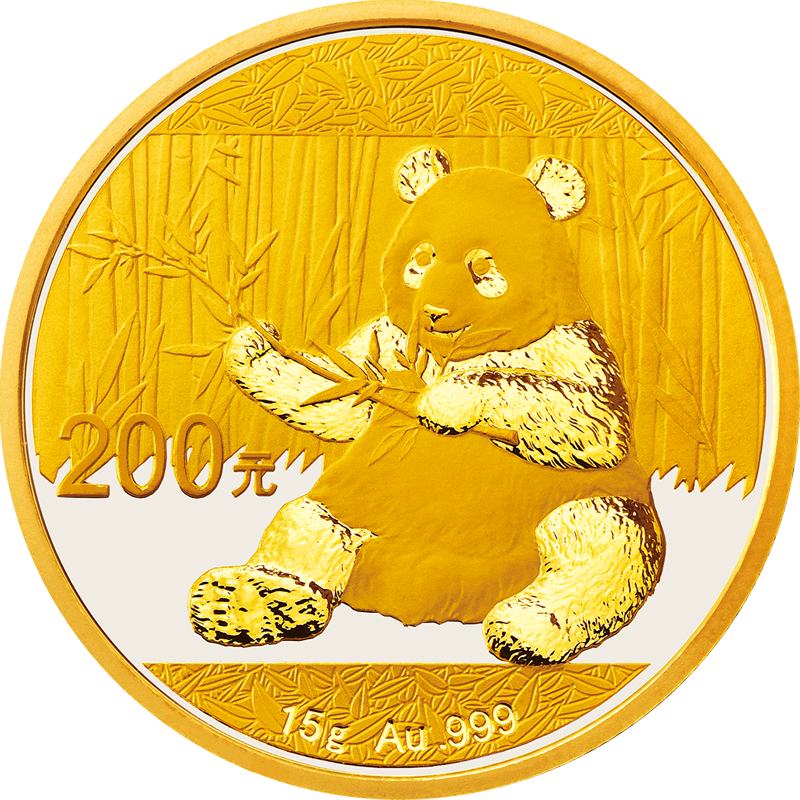 China Panda 15g Gold Coin 2017