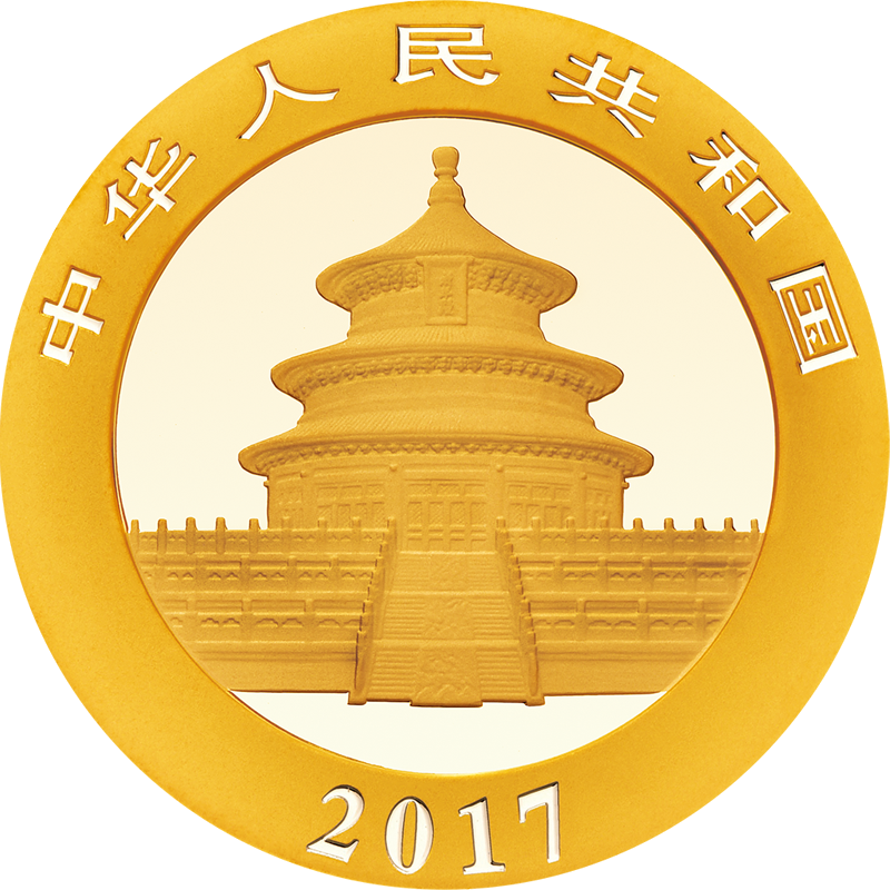 China Panda 30g Gold Coin 2017