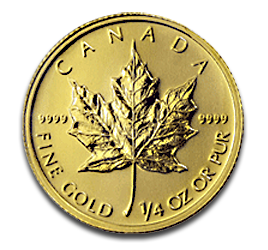 Maple Leaf 1/4oz Gold Coin random years