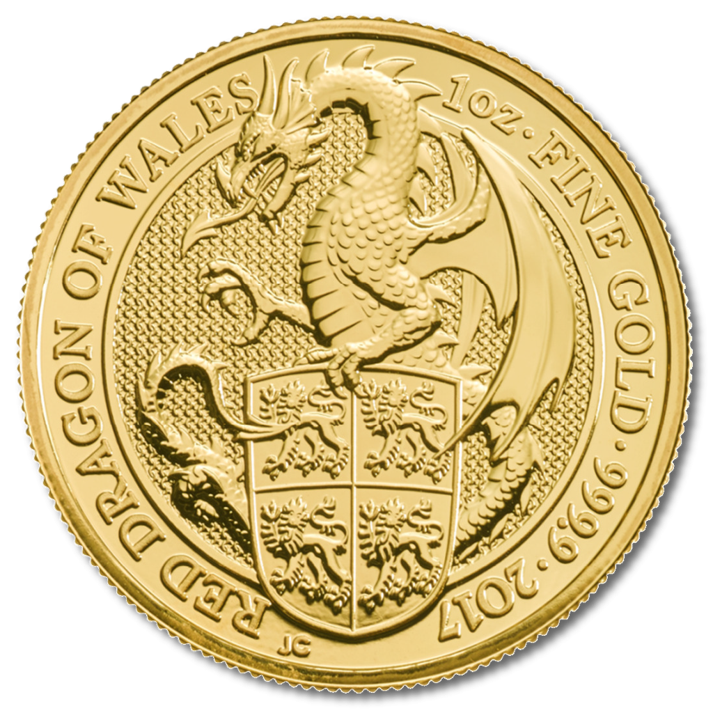 Queen's Beasts Dragon 1oz Gold Coin 2017