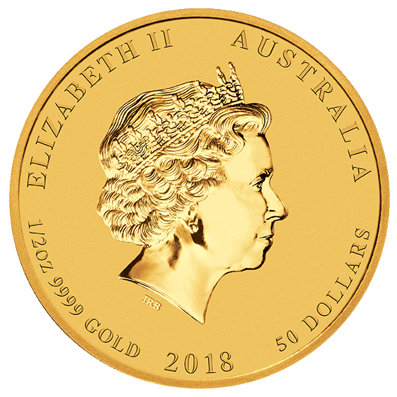 Lunar II Dog 1/2oz Gold Coin 2018