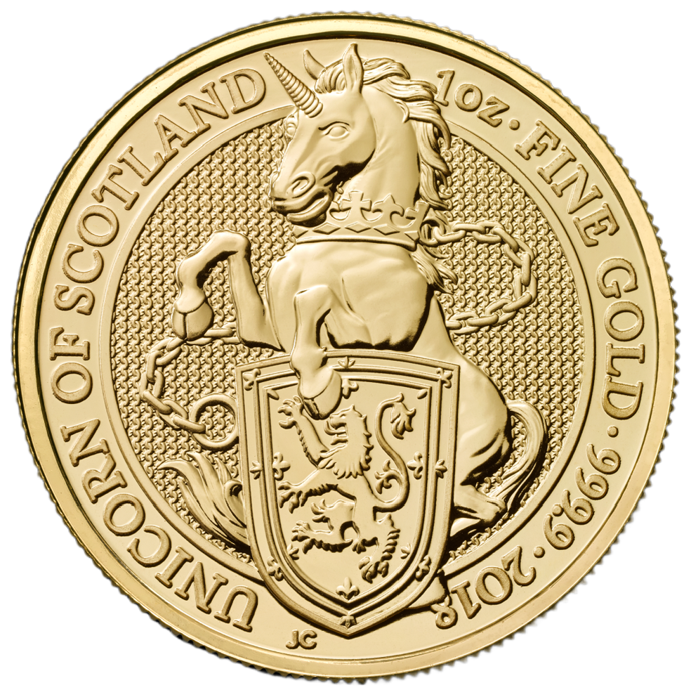 Queen's Beasts Unicorn 1oz Gold Coin 2017