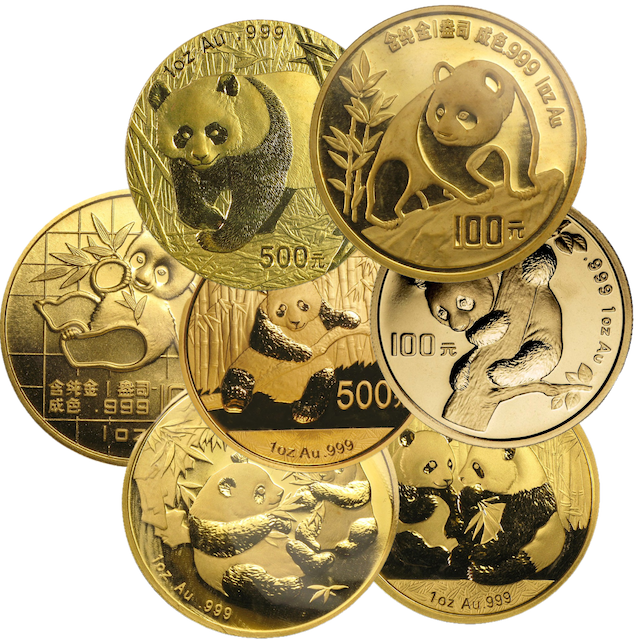 China Panda 1oz Gold Coin | different Years