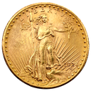 Double Eagle 20 Dollar Gold Coin Saint Gaudens