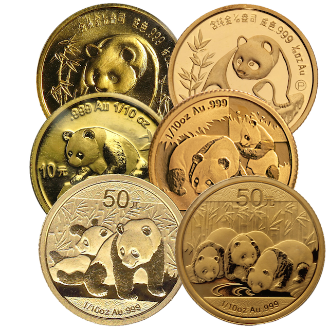 China Panda, 1/10oz Gold Coin | different years