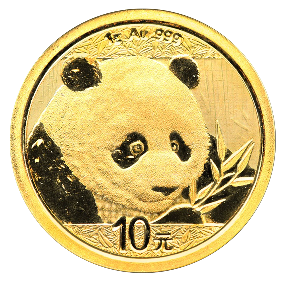 China Panda 1g Gold Coin 2018
