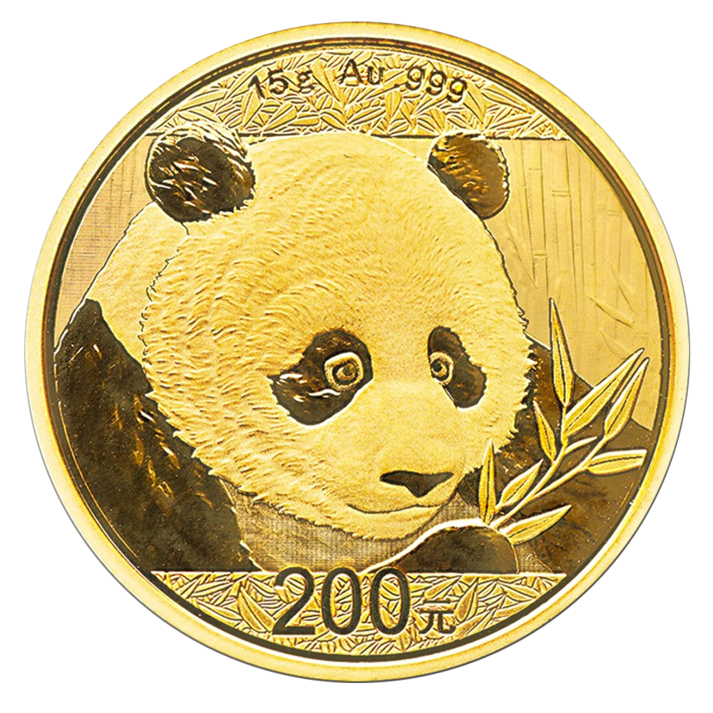 China Panda 15g Gold Coin 2018