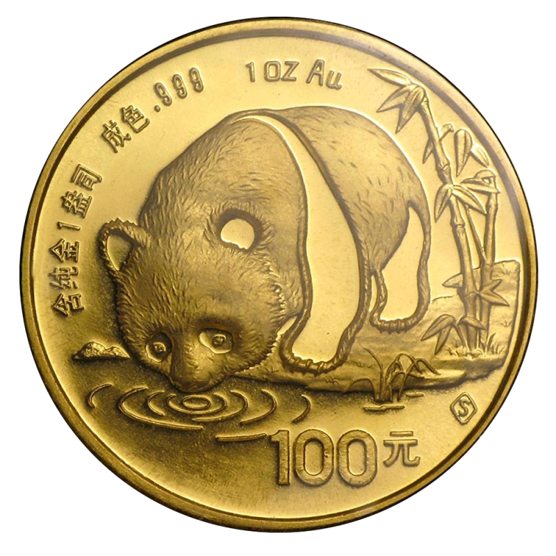 China Panda 1oz Gold Coin 1987