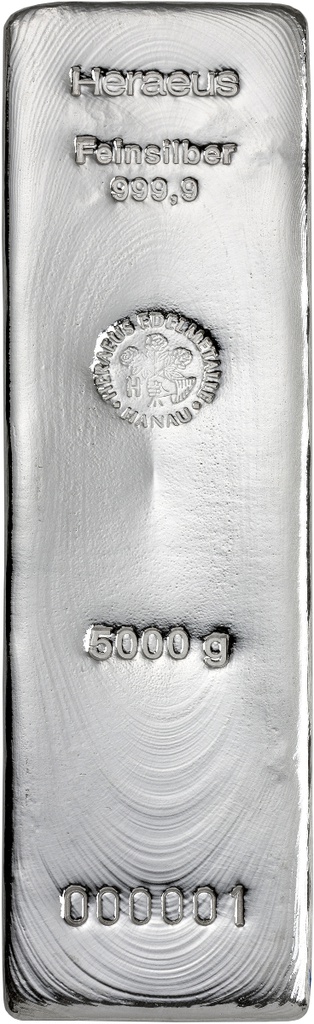 5 Kilo Silver Bar | Heraeus