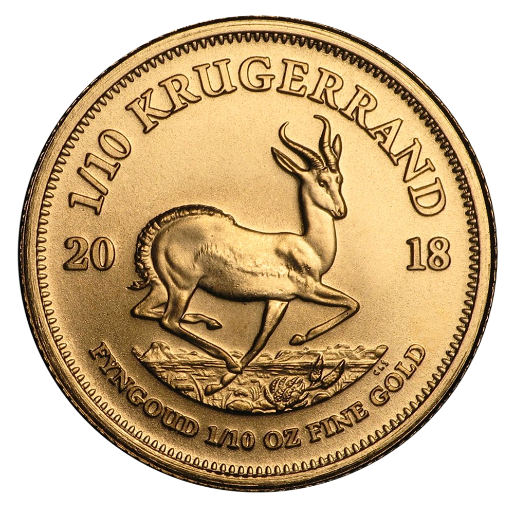 Krugerrand 1/10oz Gold Coin 2018