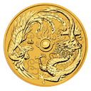 Australian &quot;Chinese Myth &amp; Legends&quot; Dragon and Phoenix 1oz Gold Coin 2018