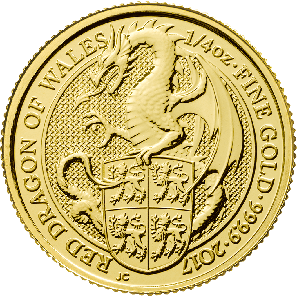 Queen's Beasts Dragon 1/4oz Gold Coin 2017