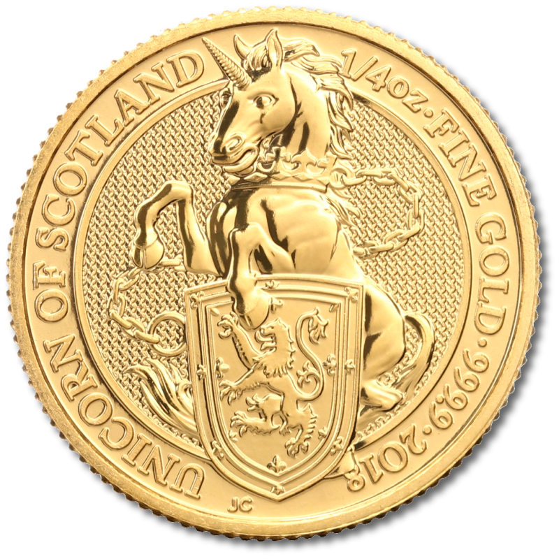Queen's Beasts Unicorn 1/4oz Gold Coin 2018