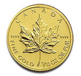 Maple Leaf 1/10oz Gold Coin random Years