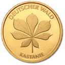 20 Euro German Forest Chestnut Tree 1/8oz Gold 2014 (F)