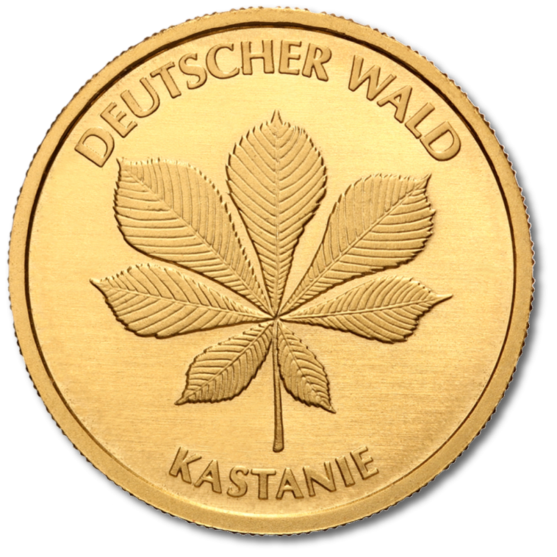 20 Euro German Forest Chestnut Tree 1/8oz Gold 2014 (G)