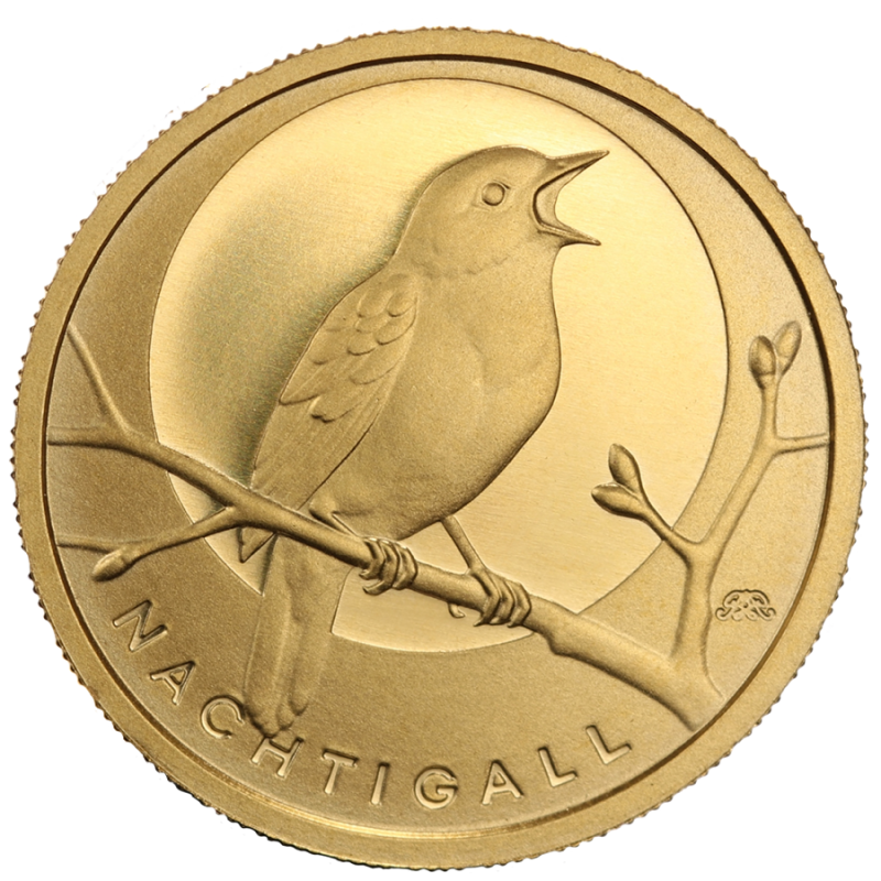 20 Euro Native Birds Nightingale 1/8oz Gold 2016 (A)