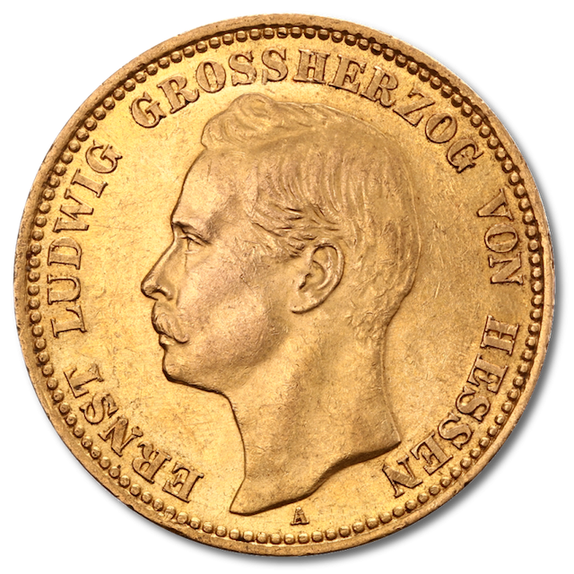 20 Mark Grand Duke Ernst Ludwig Gold Coin | Hessia | 1880-1915