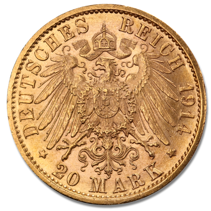 20 Mark Kaiser Wilhelm II. Uniform Gold Coin | Prussia