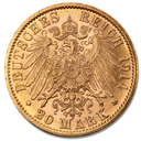 20 Mark Kaiser Wilhelm II. Uniform Gold Coin | Prussia