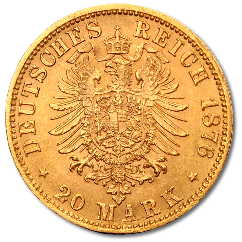 20 Mark King Albert I. Gold Coin | Saxony | 1884-1895