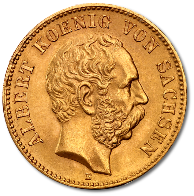 20 Mark King Albert I. Gold Coin | Saxony | 1884-1895