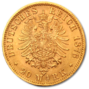20 Mark King Albert I. Gold Coin | Saxony | 1884-1895