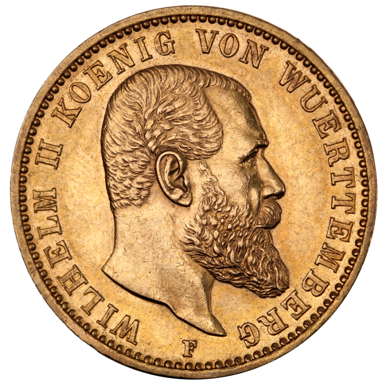 20 Mark King Wilhelm II. Gold Coin | Wurtemberg | 1891-1918