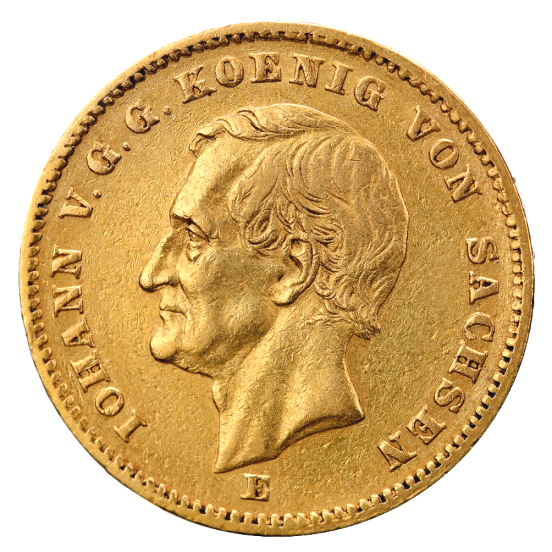 20 Mark King Johann Gold Coin | Saxony | 1872-1873