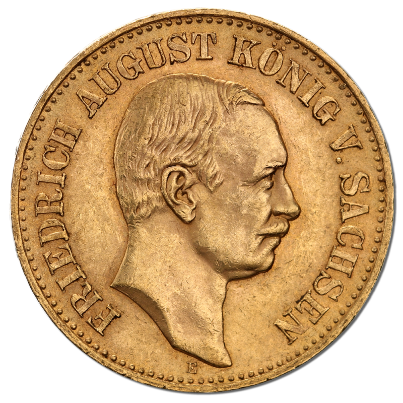 20 Mark King Friedrich August III. Gold Coin | Saxony | 1904-1918